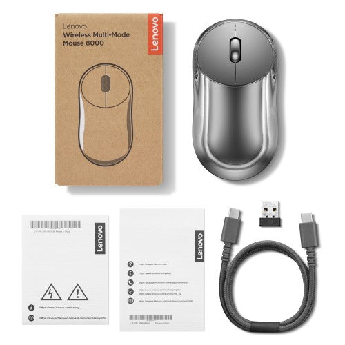 Lenovo 8000 mouse Home Ambidextrous Bluetooth + USB Type-A Optical 4000 DPI