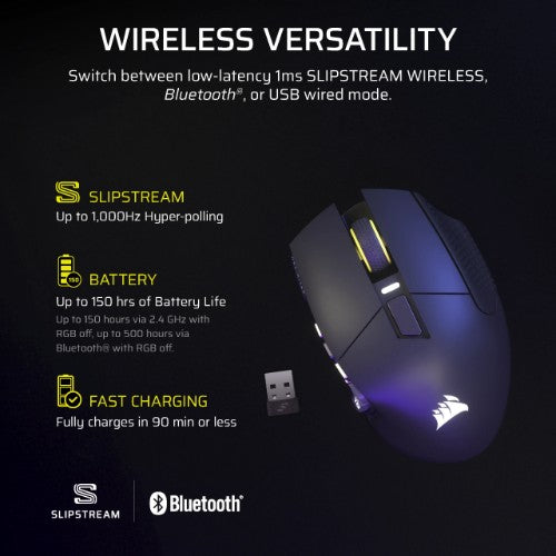Corsair Scimitar Elite Wireless SE mouse Gaming Right-hand RF Wireless + Bluetooth Optical 33000 DPI