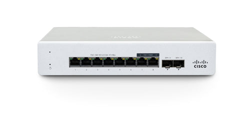 Cisco Meraki MS130-8 network switch Managed 2.5G Ethernet (100/1000/2500) Power over Ethernet (PoE) 1U Aluminium