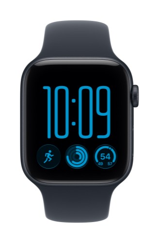 Apple Watch SE (3nd generation) SE 3 GPS + Cellular 44mm Midnight Aluminium Case with Navy Blue Sport Band - S/M
