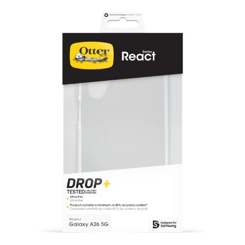 OtterBox React Series for Samsung Galaxy A26 5G, transparent