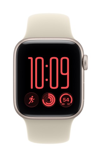 Apple Watch SE (3nd generation) SE 3 GPS + Cellular 40mm Starlight Aluminium Case with Sand Sport Band - M/L