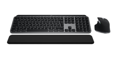 Logitech Master MX Keys S Combo for Mac keyboard Mouse included Home/Office RF Wireless + Bluetooth QWERTY UK English Aluminium, Black