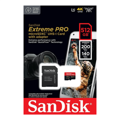 SanDisk Extreme PRO 512 GB MicroSDXC UHS-I Class 10