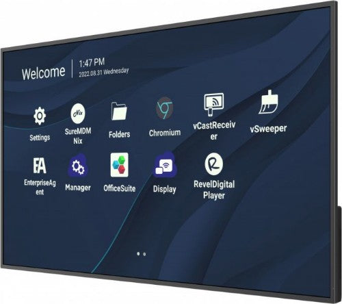 Viewsonic CDE4330 Signage Display 109.2 cm (43") Wi-Fi 450 cd/m² 4K Ultra HD Black Built-in processor Android 11