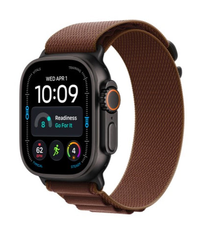 Apple Watch Ultra 4 GPS + Cellular 49mm Black Titanium Case with Burgundy Alpine Loop - M
