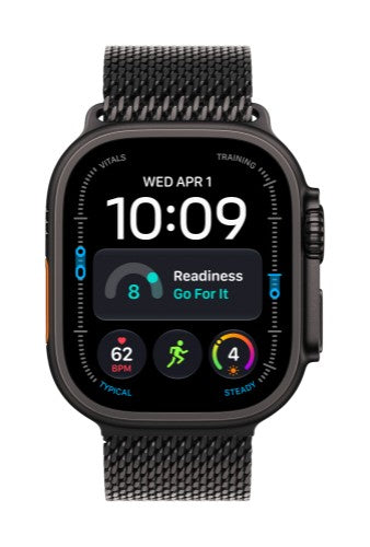 Apple Watch Ultra 4 GPS + Cellular 49mm Black Titanium Case with Black Titanium Milanese Loop - M
