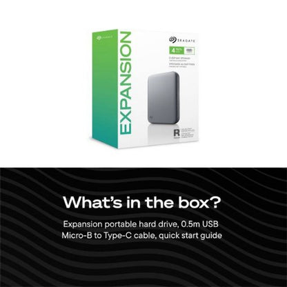 Seagate Expansion STNN4000400 external hard drive 4 TB 2.5" USB Type-C Black