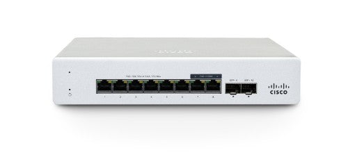 Cisco Meraki MS130-8X network switch Managed 2.5G Ethernet (100/1000/2500) Power over Ethernet (PoE) 1U Aluminium
