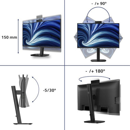 Philips 3000 series 24B2U3301H/00 computer monitor 60.5 cm (23.8") 1920 x 1080 pixels Full HD LCD Black
