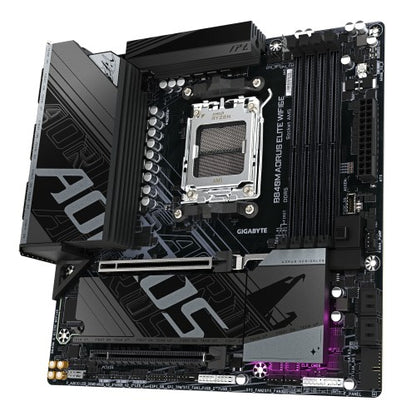 GIGABYTE B840M AORUS ELITE WIFI6E Motherboard - AMD Ryzen 9000 CPUs, 10+2+2 Phases VRM, up to 8200MHz DDR5(O.C), 2xPCIe 4.0 M.2, Wi-Fi 6E, 2.5GbE LAN, USB 3.2 Gen 2