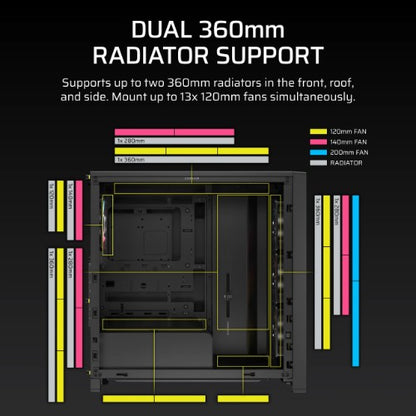 Corsair FRAME 4000D LCD RS ARGB Midi Tower Black