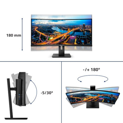 Philips B Line 345B1C/00 computer monitor 86.4 cm (34") 3440 x 1440 pixels Quad HD LCD Black