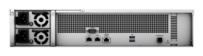 Synology RackStation RS2423+ NAS/storage server Rack (2U) Ryzen Embedded V1780B 8 GB DDR4 0 TB DiskStation Manager Black, Grey