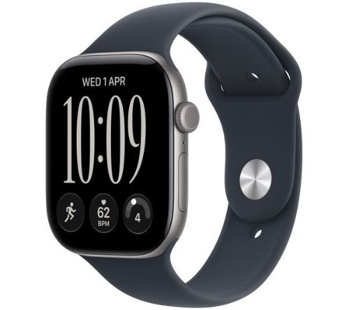 Apple Watch Series 12 GPS + Cellular 46mm Space Grey Aluminium Case with Navy Blue Sport Band - M/L