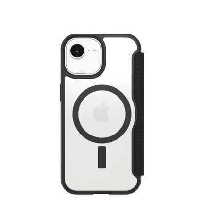 OtterBox React Folio for MagSafe Series for Apple iPhone 17e/16e/15/14/13, transparent/black