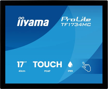 iiyama ProLite TF1734MC-B8X computer monitor 43.2 cm (17") 1280 x 1024 pixels SXGA LCD Touchscreen Table Black