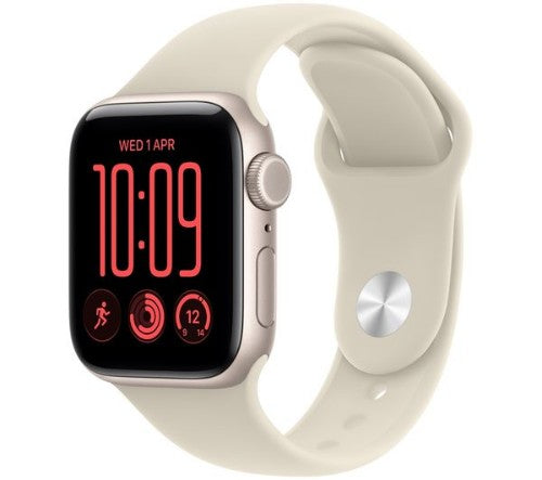 Apple Watch SE (3nd generation) SE 3 GPS + Cellular 40mm Starlight Aluminium Case with Sand Sport Band - S/M
