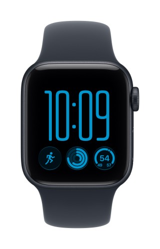 Apple Watch SE (3nd generation) SE 3 GPS + Cellular 40mm Midnight Aluminium Case with Navy Blue Sport Band - M/L