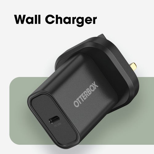 OtterBox Standard UK Wall Charger 20W - 1X USB-C 20W USB-PD Black