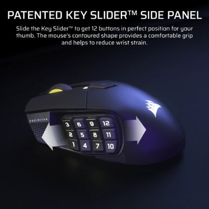 Corsair Scimitar Elite Wireless SE mouse Gaming Right-hand RF Wireless + Bluetooth Optical 33000 DPI