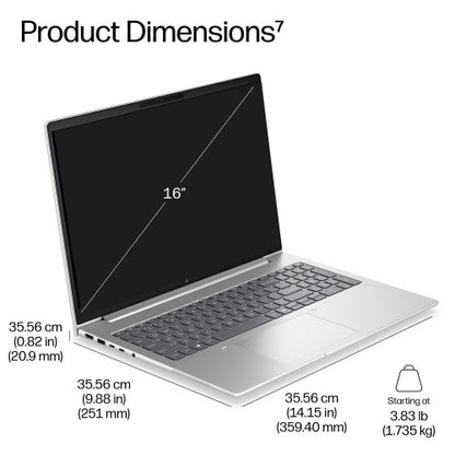 HP EB6G2I16AI U5 325 16 16GB/512 PC Intel Core Ultra 5 Laptop 40.6 cm (16") WUXGA DDR5-SDRAM 512 GB SSD Wi-Fi 7 (802.11be) Windows 11 Pro Silver