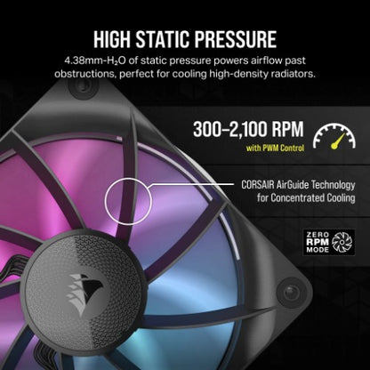 Corsair iCUE LINK RX120 RGB Computer case Fan 12 cm Black 1 pc(s)