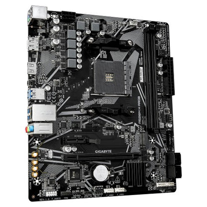 GIGABYTE A520M H ARGB Motherboard - Supports AMD Ryzen 5000 Series CPUs, up to 5100MHz DDR4 (OC), PCIe 3.0 x4 M.2, 1 GbE LAN, USB 3.2 Gen 1
