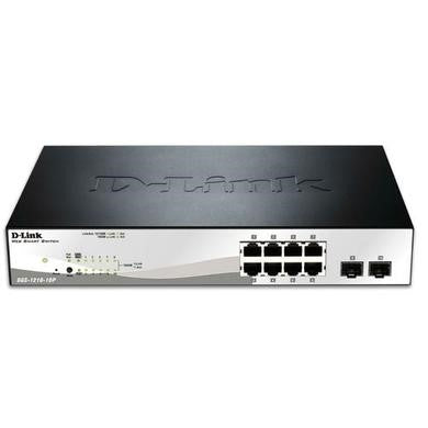 D-Link DGS-1210-10P - 10-Port Gigabit Smart Managed Switch including 2x SFP ports, nuclias compatible