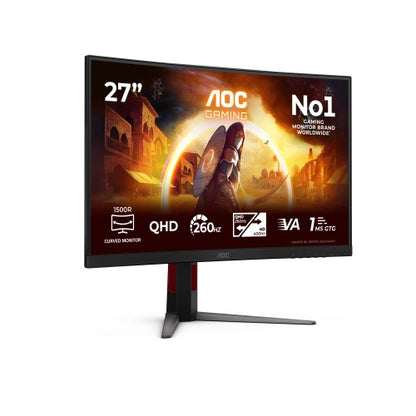AOC G4 Gaming computer monitor 68.6 cm (27") 2560 x 1440 pixels Quad HD LED Black, Red