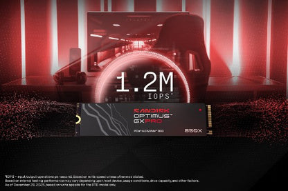 SanDisk Optimus GX PRO 850X 2 TB M.2 PCI Express 4.0 NVMe TLC 3D NAND