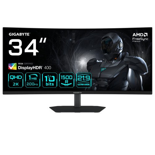GIGABYTE G34WQC2 34" WQHD Curved Gaming Monitor