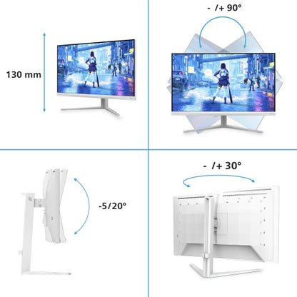 Philips Evnia 5000 27M2N5201P/00 computer monitor 68.6 cm (27") 1920 x 1080 pixels Full HD LCD White