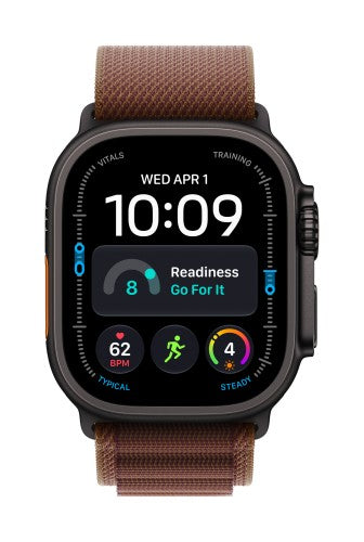 Apple Watch Ultra 4 GPS + Cellular 49mm Black Titanium Case with Burgundy Alpine Loop - M