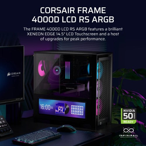 Corsair FRAME 4000D LCD RS ARGB Midi Tower Black