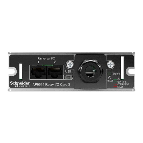 Schneider Electric Dry contact, Management Options, Dry Contact I/O Card, monitor external UPS environmental sensors, output relays, and input contacts