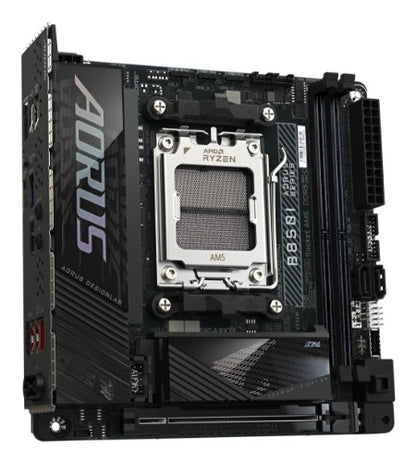 GIGABYTE B850I AORUS PRO Motherboard - AMD Ryzen 9000 Series CPUs, 8+2+1 Phases Digital VRM, up to 8400MHz DDR5 (OC), 1xPCIe 5.0 + 1xPCIe 4.0 M.2, 2.5LAN, WIFI 7, USB 3.2 Gen 2