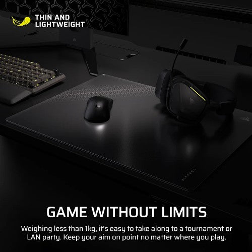 Corsair MM Glass Large Gaming mouse pad Black