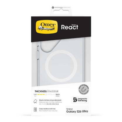 OtterBox React Magnets Series for Samsung Galaxy S26 Ultra, transparent