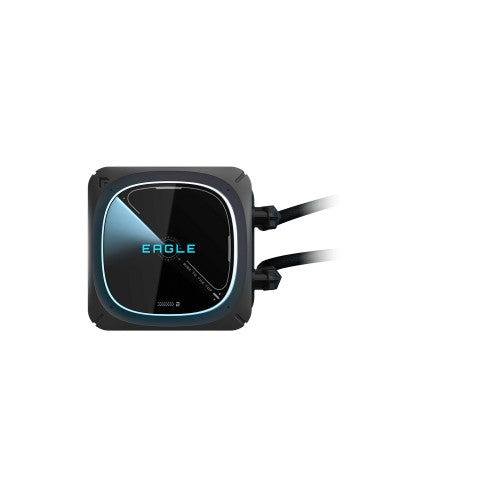 GIGABYTE EAGLE 360 Liquid CPU Cooler - 3x120mm ARGB Fans, full-color LCD, DAISY-CHAIN, Intel LGA 1851 and AMD AM5 Compatible