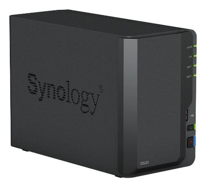 Synology DiskStation DS223 NAS Mini Tower Realtek RTD1619B 2 GB DDR4 24 TB HDD DiskStation Manager Black