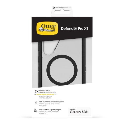 OtterBox Defender Pro XT Clear Series for Samsung Galaxy S26+, Dark Side
