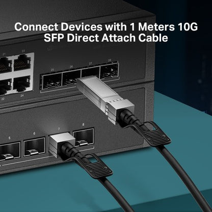 TP-Link Omada 1M Direct Attach SFP+ Cable for 10 Gigabit Connections