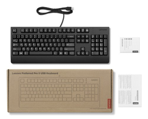 Lenovo Preferred Pro II USB keyboard Home/Office QWERTY UK English Black