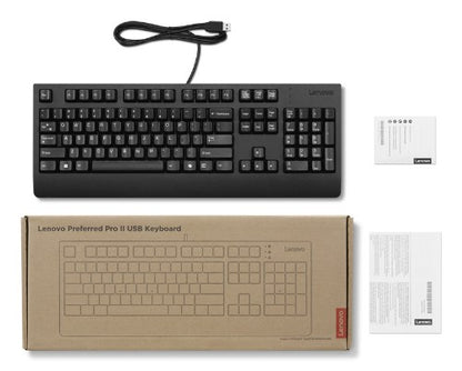 Lenovo Preferred Pro II USB keyboard Home/Office QWERTY UK English Black