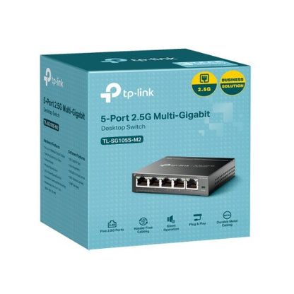 TP-Link TL-SG105S-M2 network switch Managed 2.5G Ethernet (100/1000/2500) Black