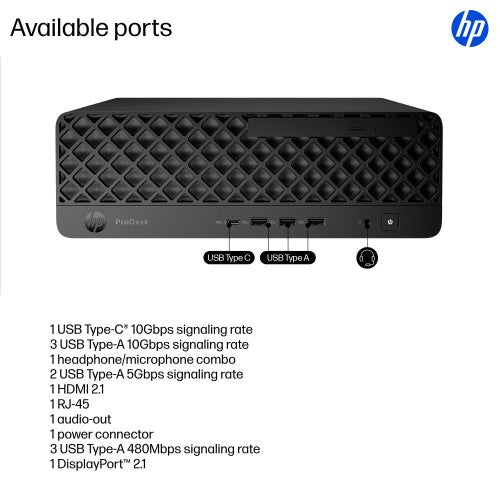HP ProDesk 4 SFF G1i Desktop AI PC Intel Core Ultra 5 235 24 GB DDR5-SDRAM 512 GB SSD Windows 11 Pro Black