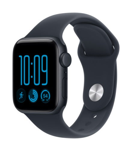Apple Watch SE (3nd generation) SE 3 GPS + Cellular 40mm Midnight Aluminium Case with Navy Blue Sport Band - M/L
