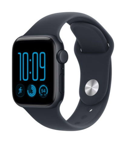 Apple Watch SE (3nd generation) SE 3 GPS + Cellular 40mm Midnight Aluminium Case with Navy Blue Sport Band - M/L