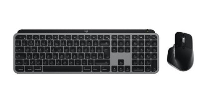 Logitech Master MX Keys S Combo for Mac keyboard Mouse included Home/Office RF Wireless + Bluetooth QWERTY UK English Aluminium, Black
